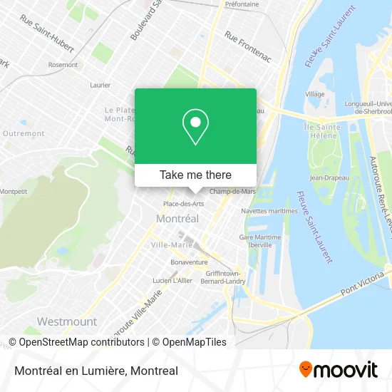 Montréal en Lumière map