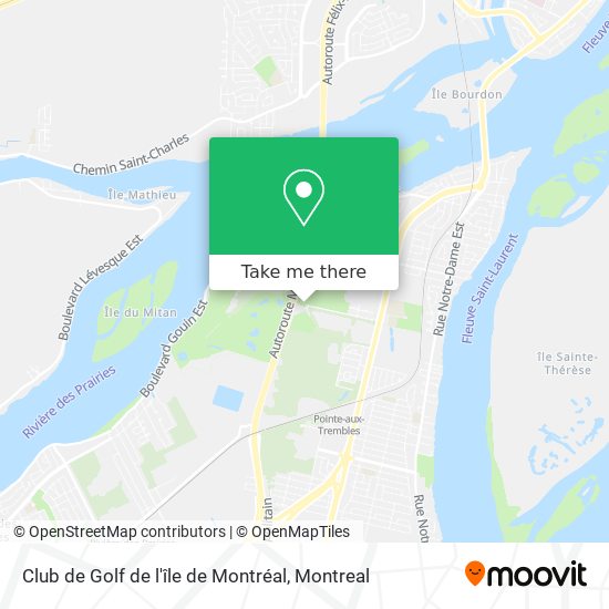 Club de Golf de l'île de Montréal map