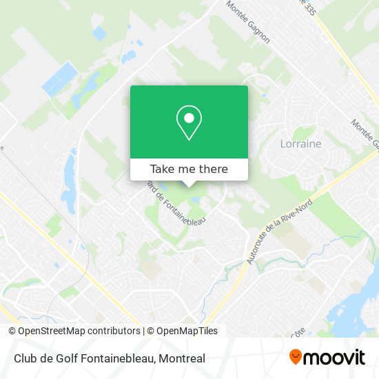 How to get to Club de Golf Fontainebleau in Blainville by Bus or Metro?