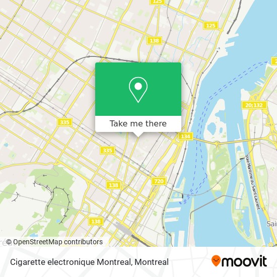 Cigarette electronique Montreal map