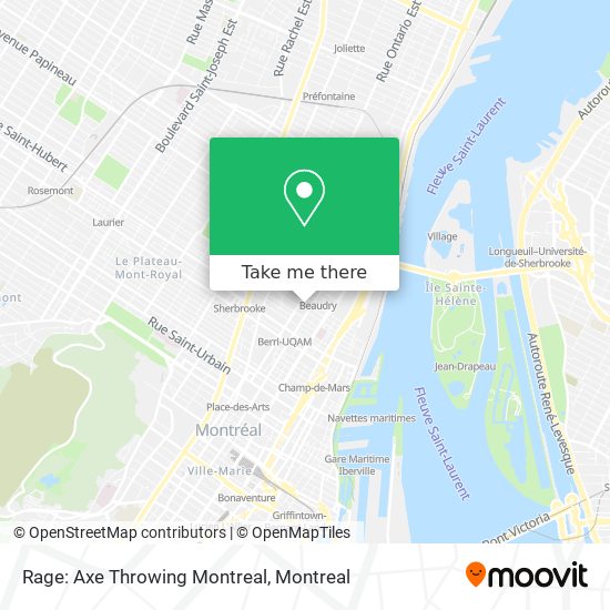 Rage: Axe Throwing Montreal map