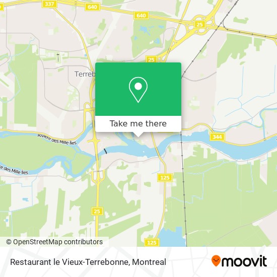 Restaurant le Vieux-Terrebonne map