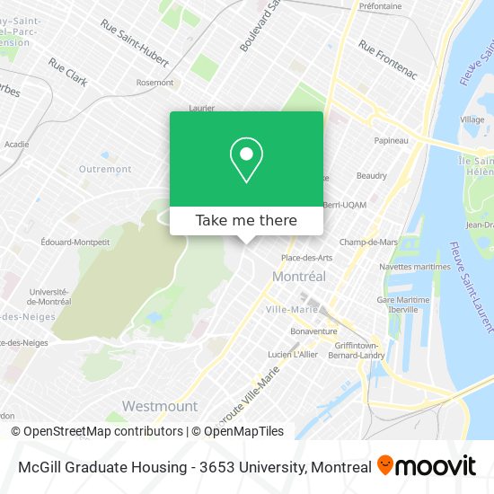 McGill Graduate Housing - 3653 University map