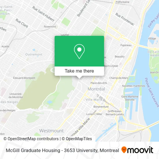 McGill Graduate Housing - 3653 University map