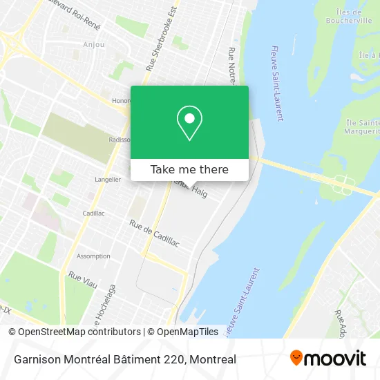 Garnison Montréal Bâtiment 220 map