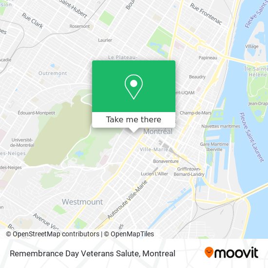 Remembrance Day Veterans Salute map