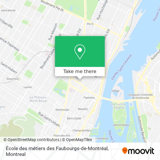 École des métiers des Faubourgs-de-Montréal map