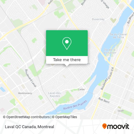 Laval QC Canada map