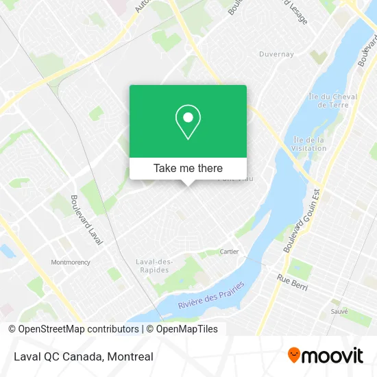 Laval QC Canada map