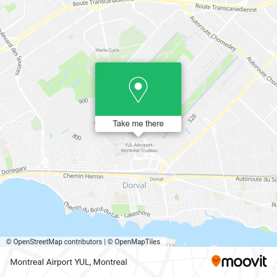 Montreal Airport YUL map