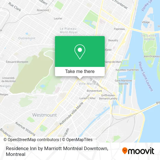 Residence Inn by Marriott Montréal Downtown map