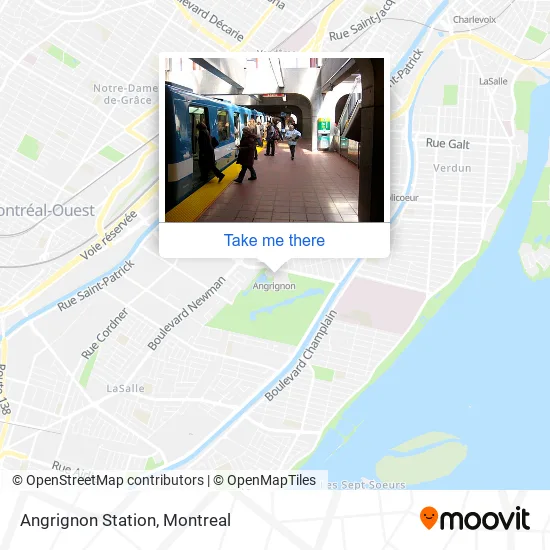 Angrignon Station map