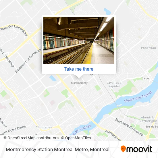 Montmorency Station Montreal Metro map