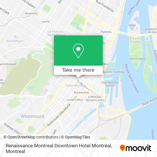 Renaissance Montreal Downtown Hotel Montréal map