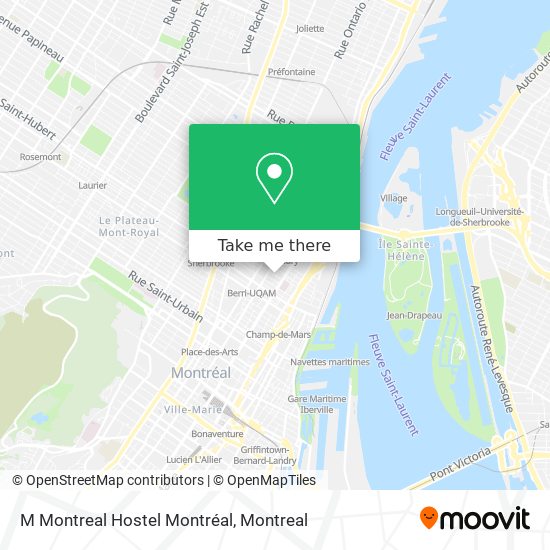 M Montreal Hostel Montréal map