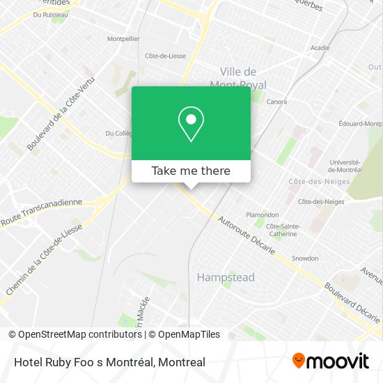 Hotel Ruby Foo s Montréal map