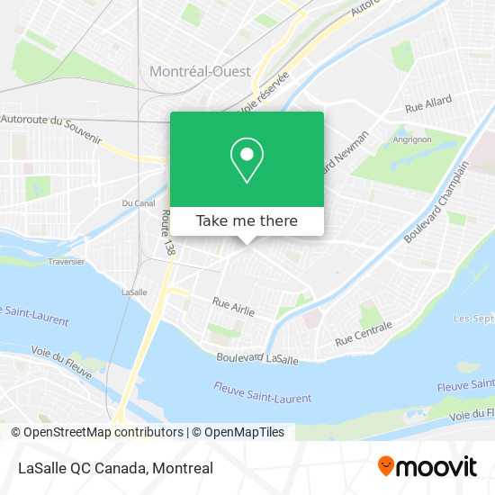 LaSalle QC Canada map