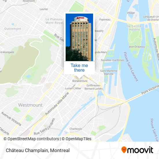 Château Champlain map