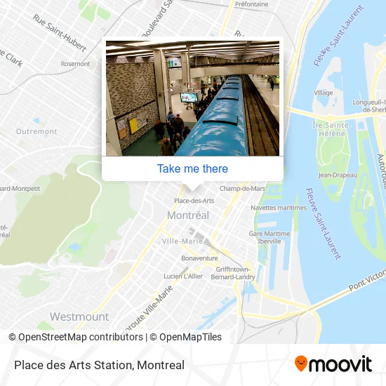 Place des Arts Station map