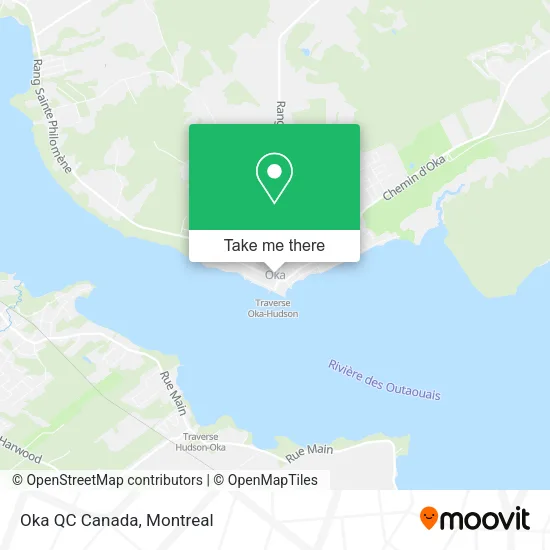 Oka QC Canada map