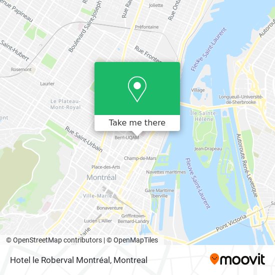 Hotel le Roberval Montréal map