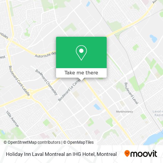 Holiday Inn Laval Montreal an IHG Hotel map