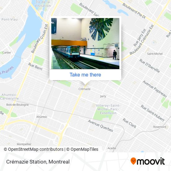 Crémazie Station map