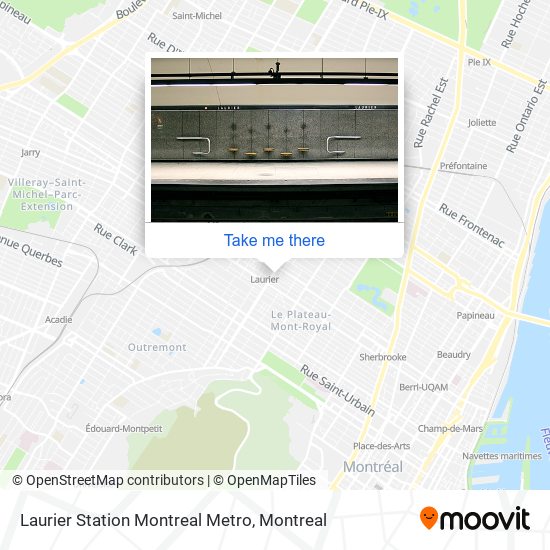 Laurier Station Montreal Metro map