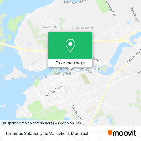 Terminus Salaberry de Valleyfield map