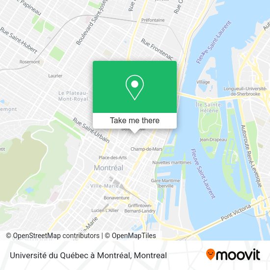 Université du Québec à Montréal map