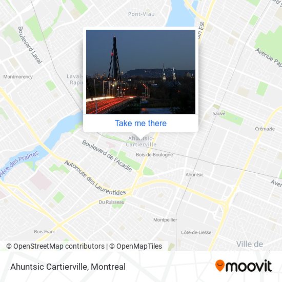 Ahuntsic Cartierville map