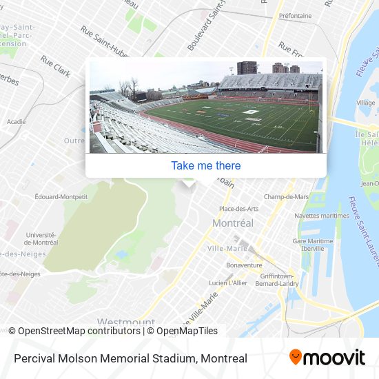 Percival Molson Memorial Stadium map