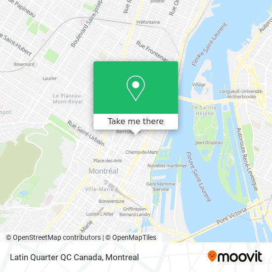 Latin Quarter QC Canada map