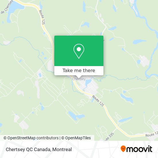 Chertsey QC Canada map