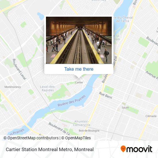 Cartier Station Montreal Metro map