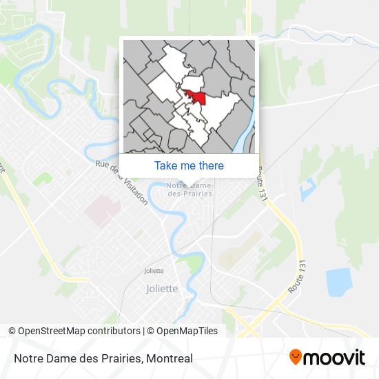 Notre Dame des Prairies map