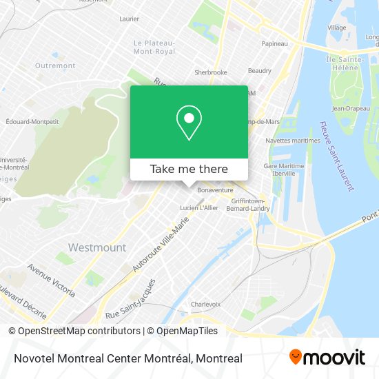 Novotel Montreal Center Montréal map