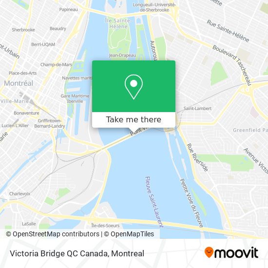 Victoria Bridge QC Canada map