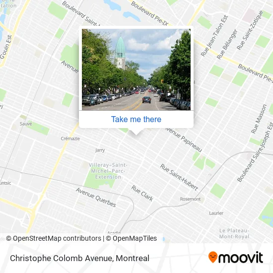 Christophe Colomb Avenue map