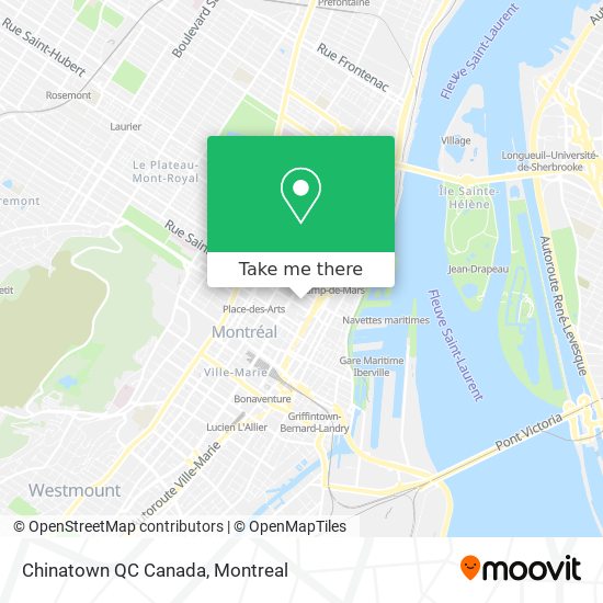 Chinatown QC Canada map