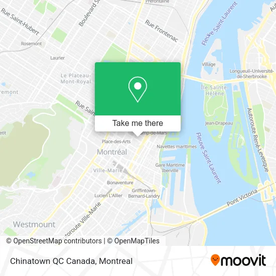Chinatown QC Canada map