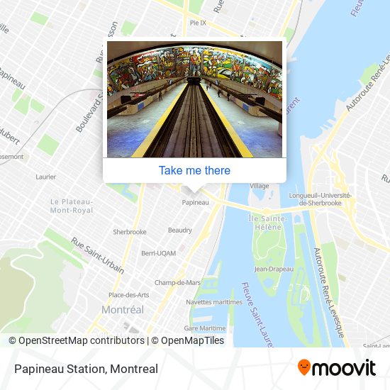 Papineau Station map
