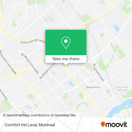 Comfort Inn Laval map