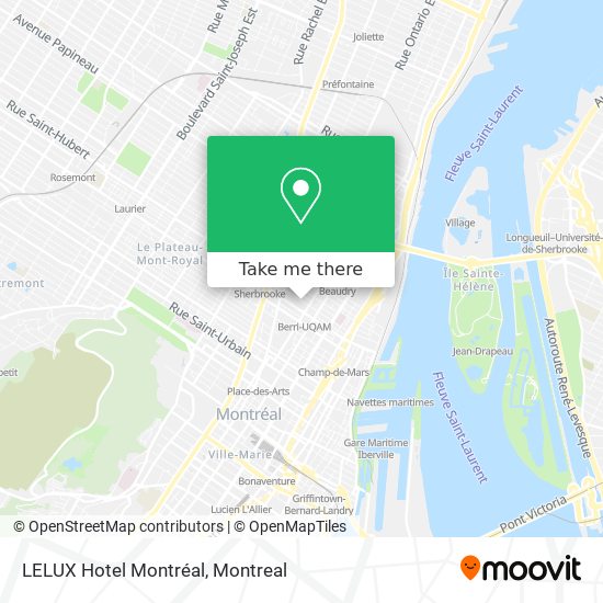 LELUX Hotel Montréal map