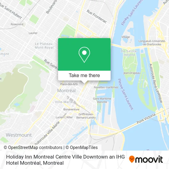 Holiday Inn Montreal Centre Ville Downtown an IHG Hotel Montréal map