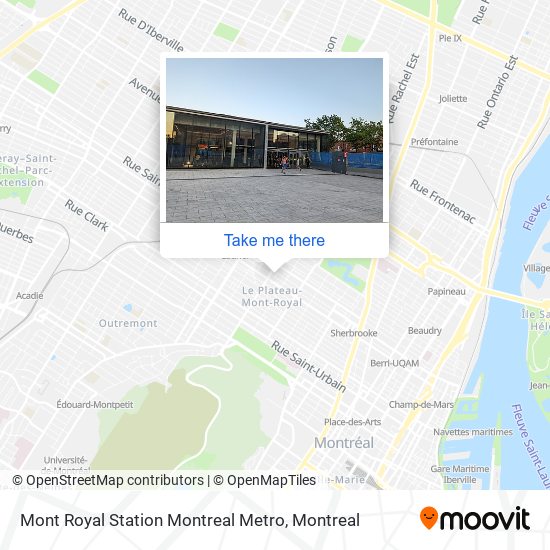 Mont Royal Station Montreal Metro map