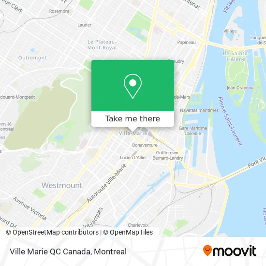 Ville Marie QC Canada map