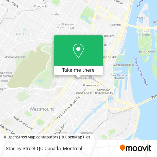 Stanley Street QC Canada map