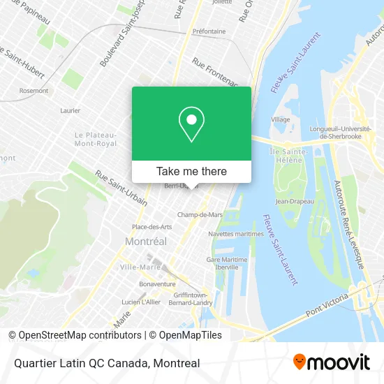 Quartier Latin QC Canada map