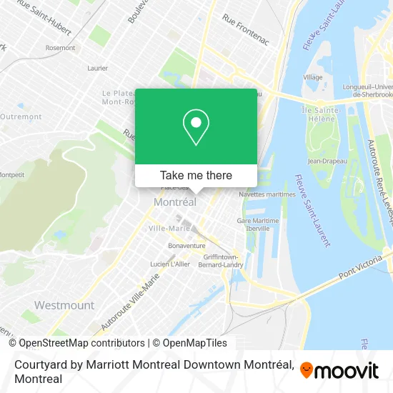 Courtyard by Marriott Montreal Downtown Montréal map